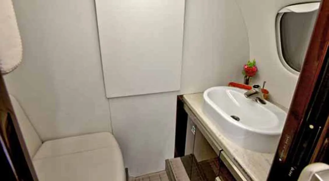 Cabin interior of a 2014 Embraer PHENOM 300.