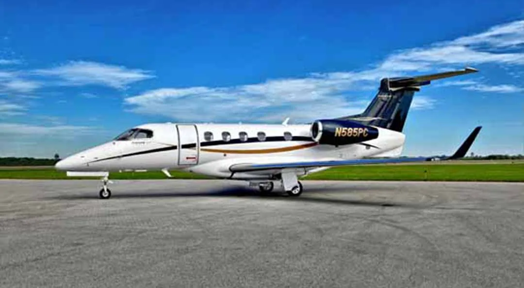 Exterior view of a 2014 Embraer PHENOM 300.
