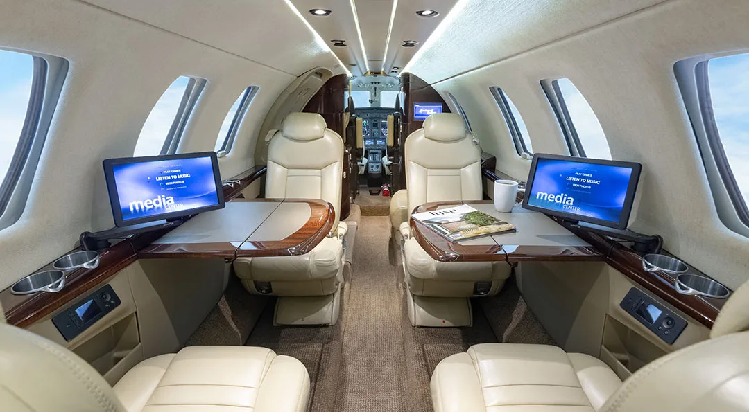 Cabin interior of a 2016 Cessna TEXTRON CITATION CJ4.