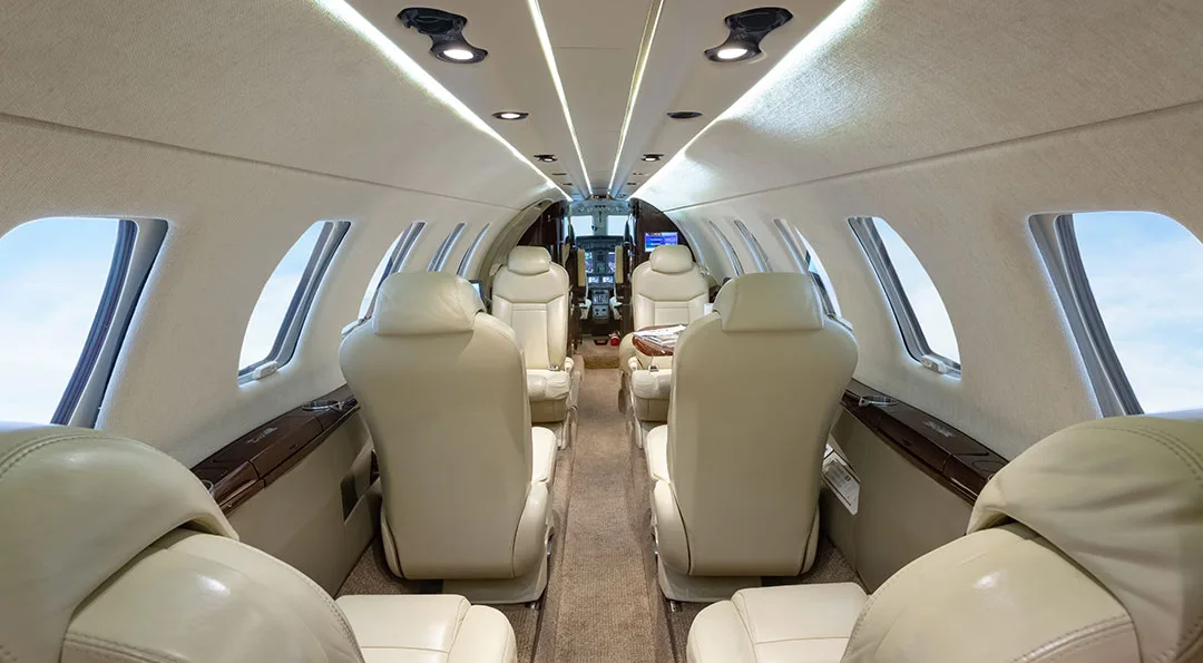 Cabin interior of a 2016 Cessna TEXTRON CITATION CJ4.