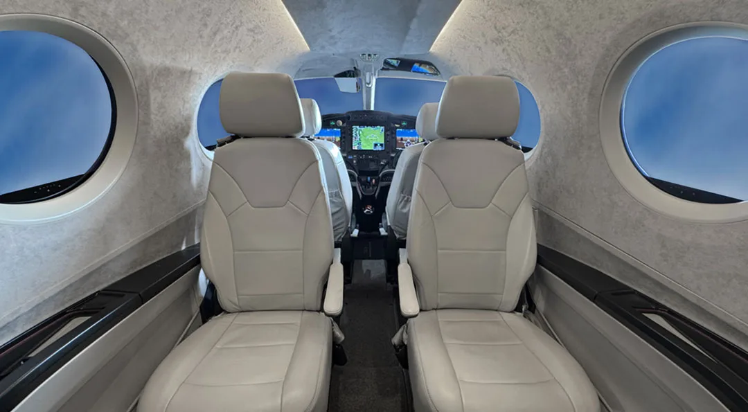 Cabin interior of a 2022 EPIC E1000 GX.