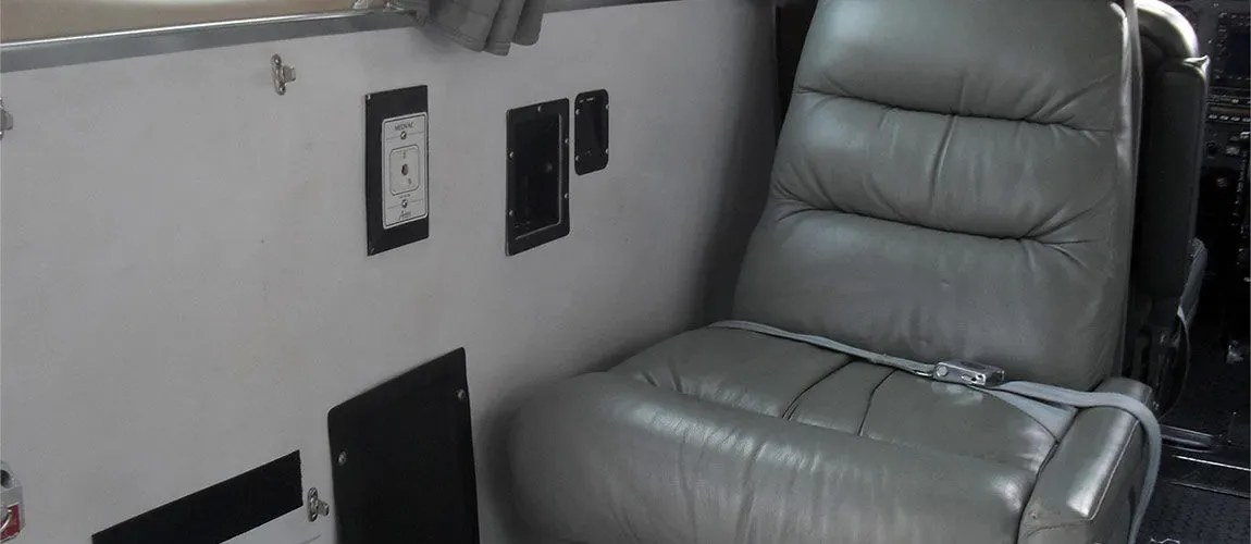 Cabin interior of a 1975 Cessna.
