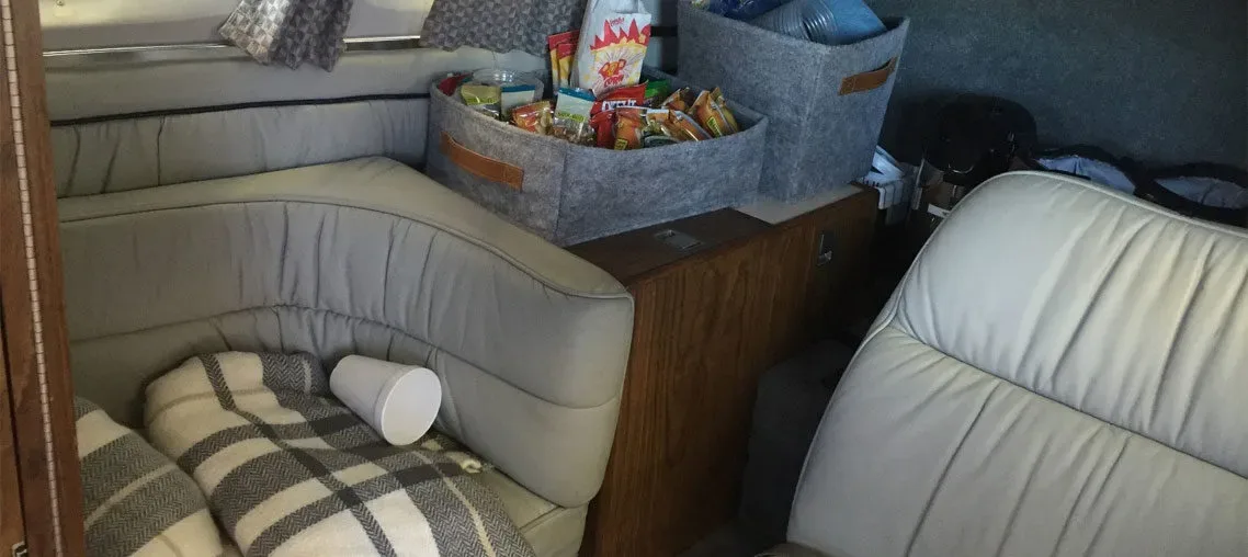 Cabin interior of a 1981 Cessna 421C.