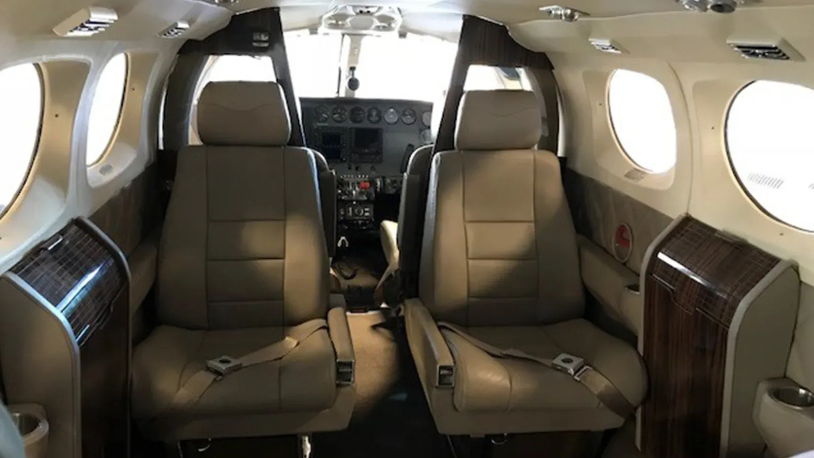 Cabin interior of a 1981 Cessna C-421C Golden Eagle.