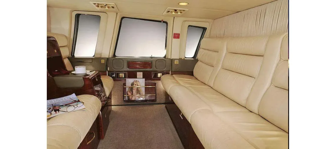Cabin interior of a 1995 Sikorsky S-76B: :.