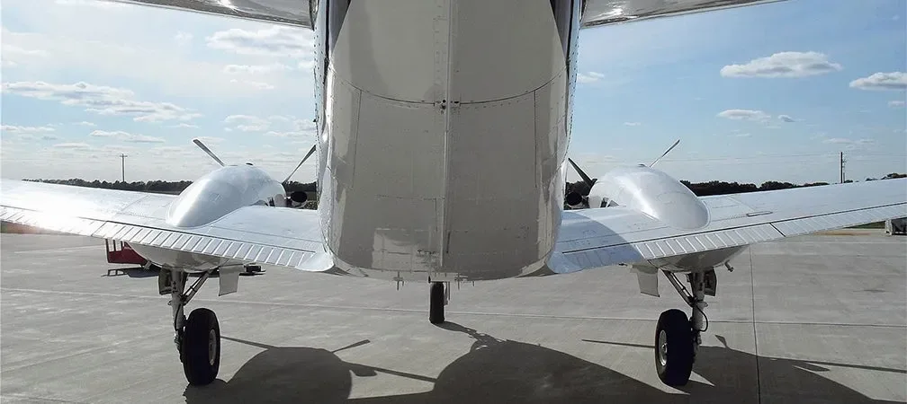 Exterior view of a 1997 Beechcraft KING AIR C90B.
