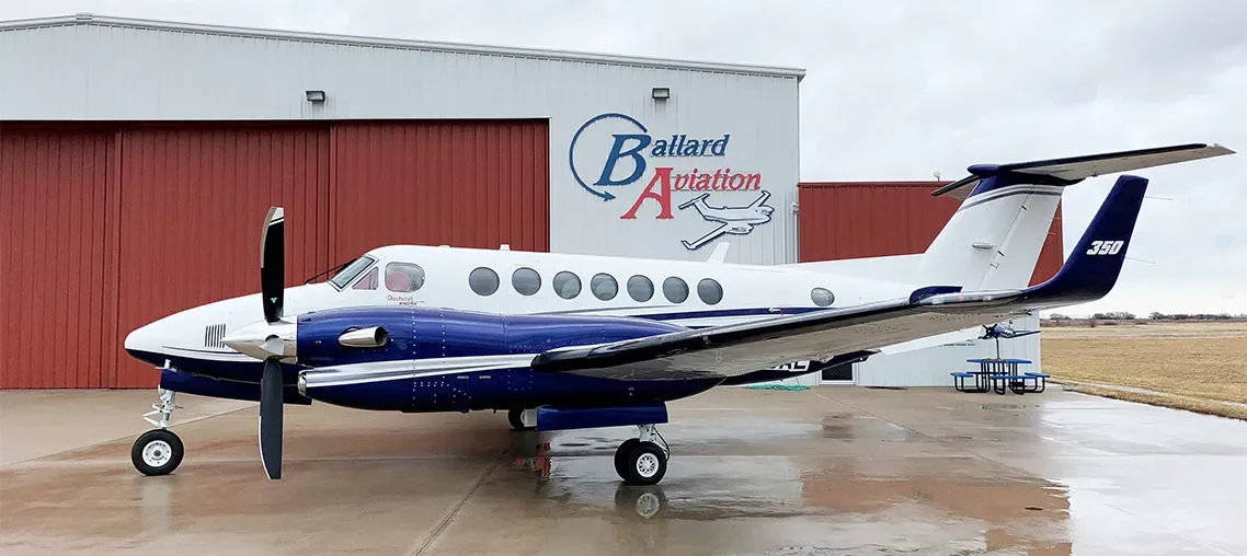 Exterior view of a 2003 Beechcraft King Air 350 New Blackhawk XP67A’s New MT 5 Bladed Props Garmin G1000 NXI.