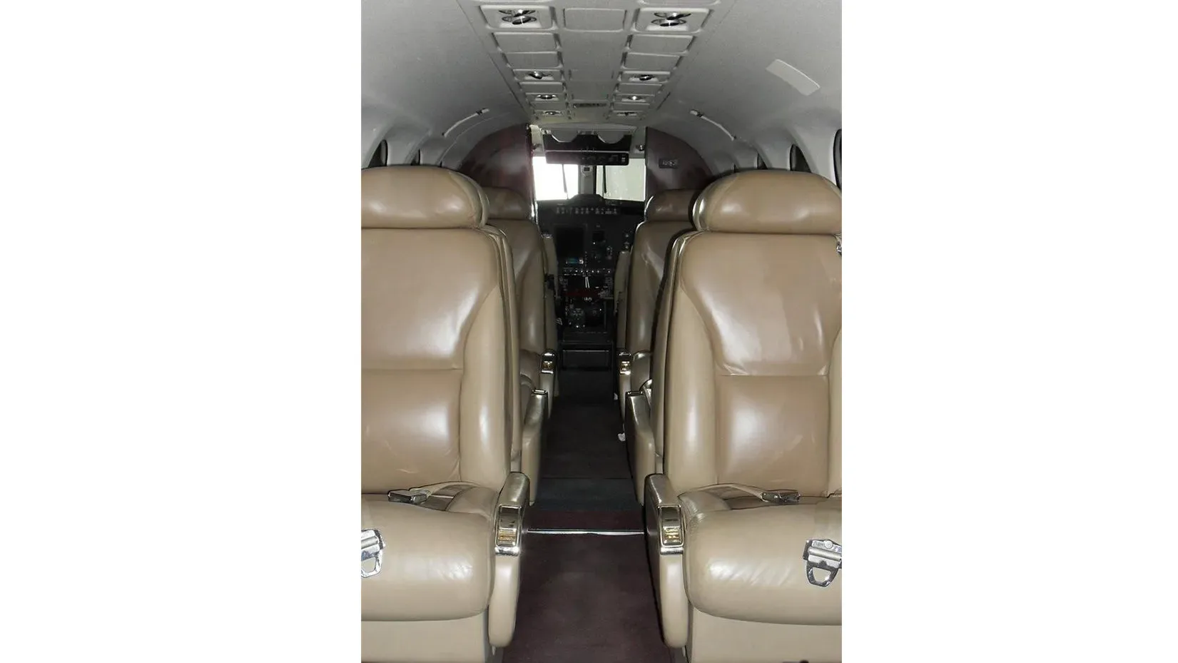 Cabin interior of a 2005 Beechcraft King Air 350 New -60A’s Garmin G1000 New Raisbeck 5 Bladed Props.