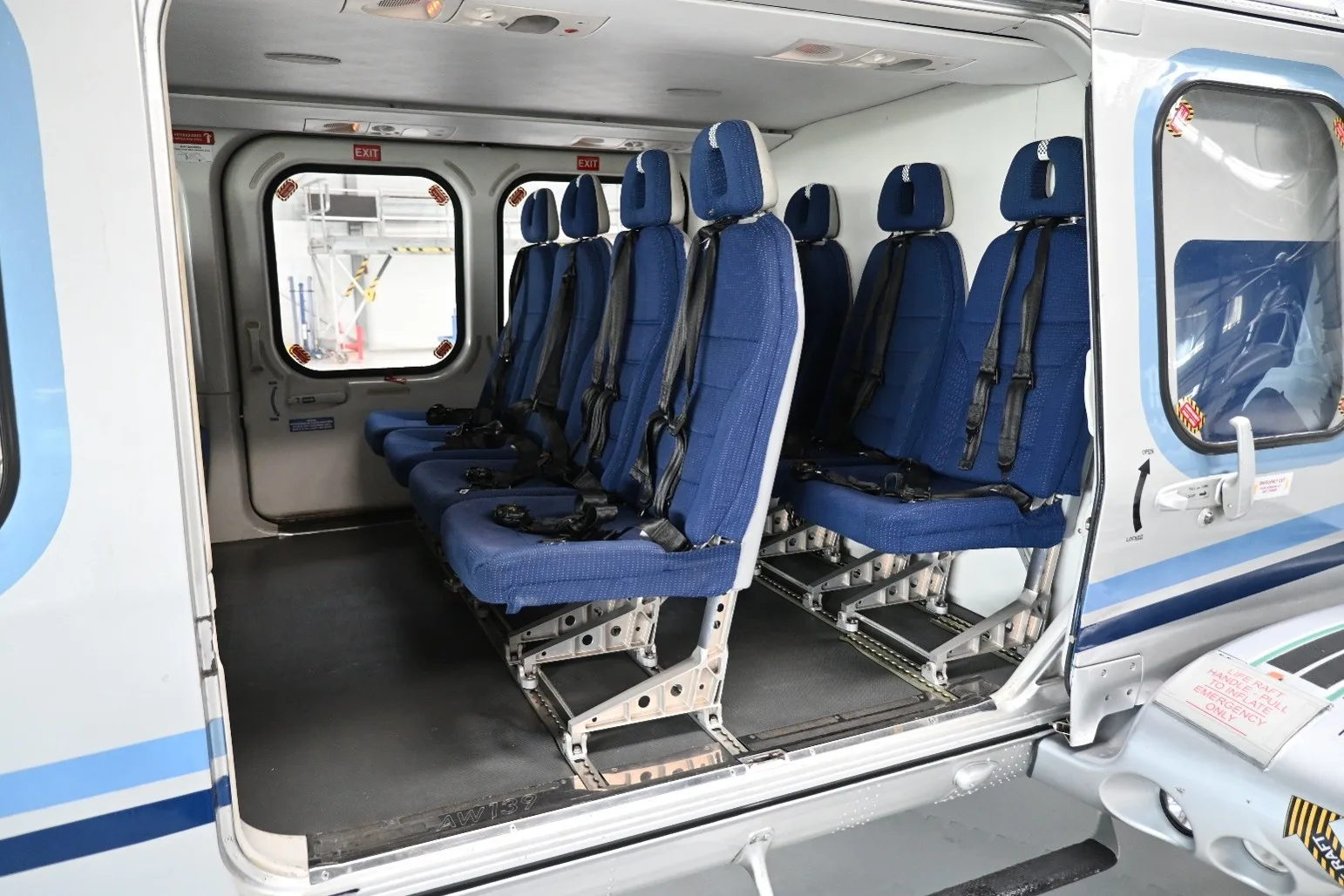 Cabin interior of a Leonardo AW139 – OFFSHORE – REF.
