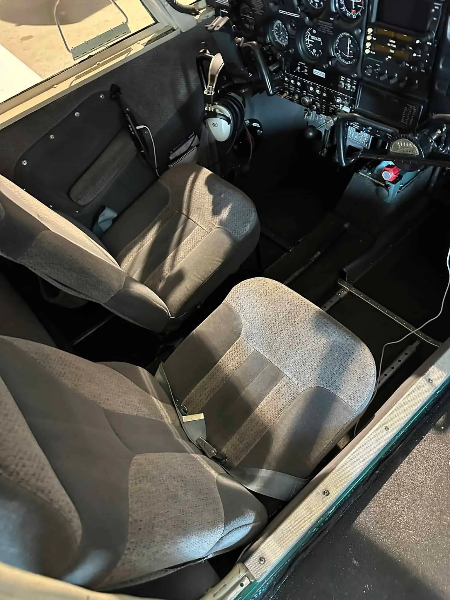 Cabin interior of a 1965 Piper Cherokee 180.