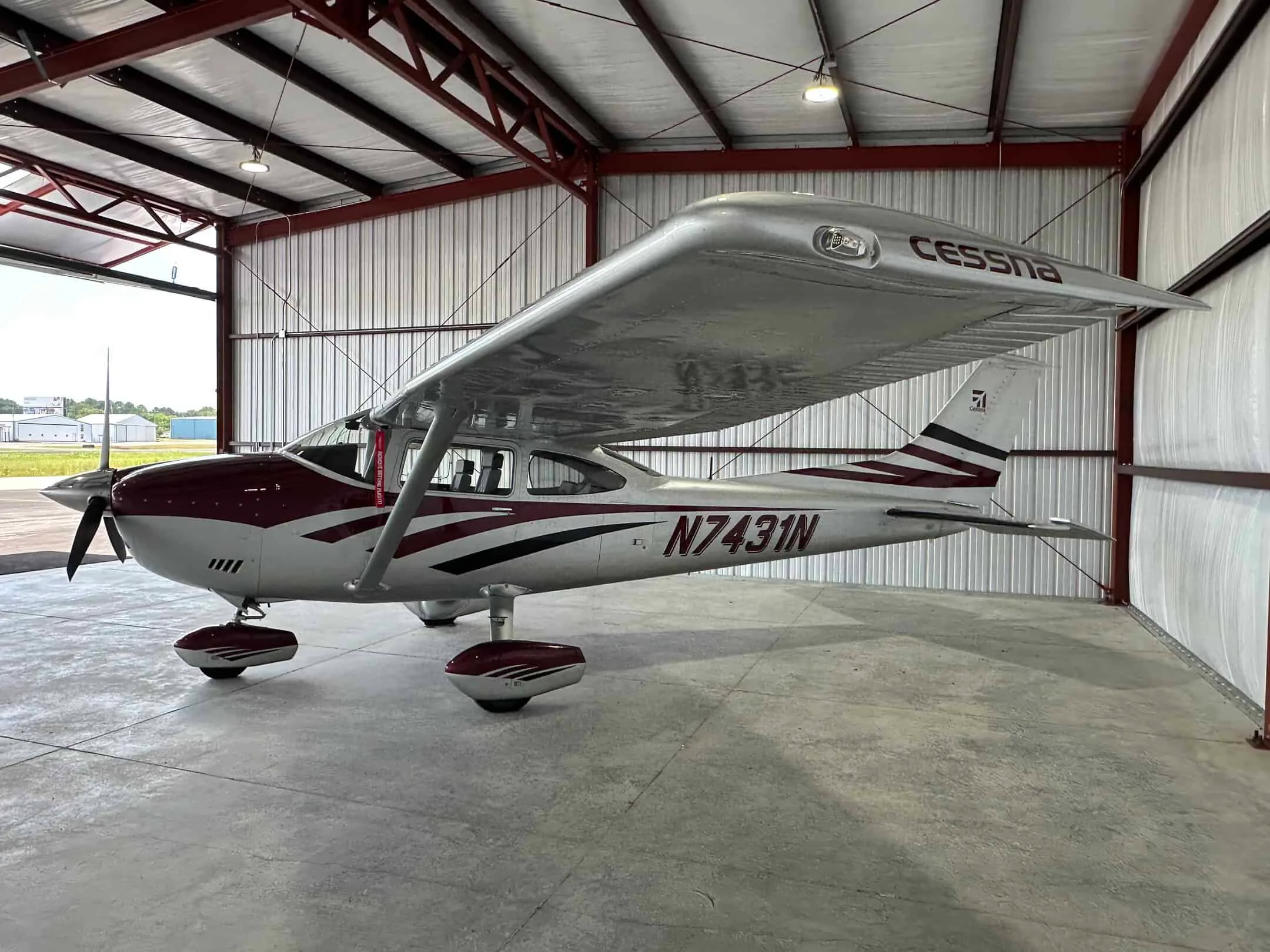 Exterior view of a 1974 Cessna 182P.