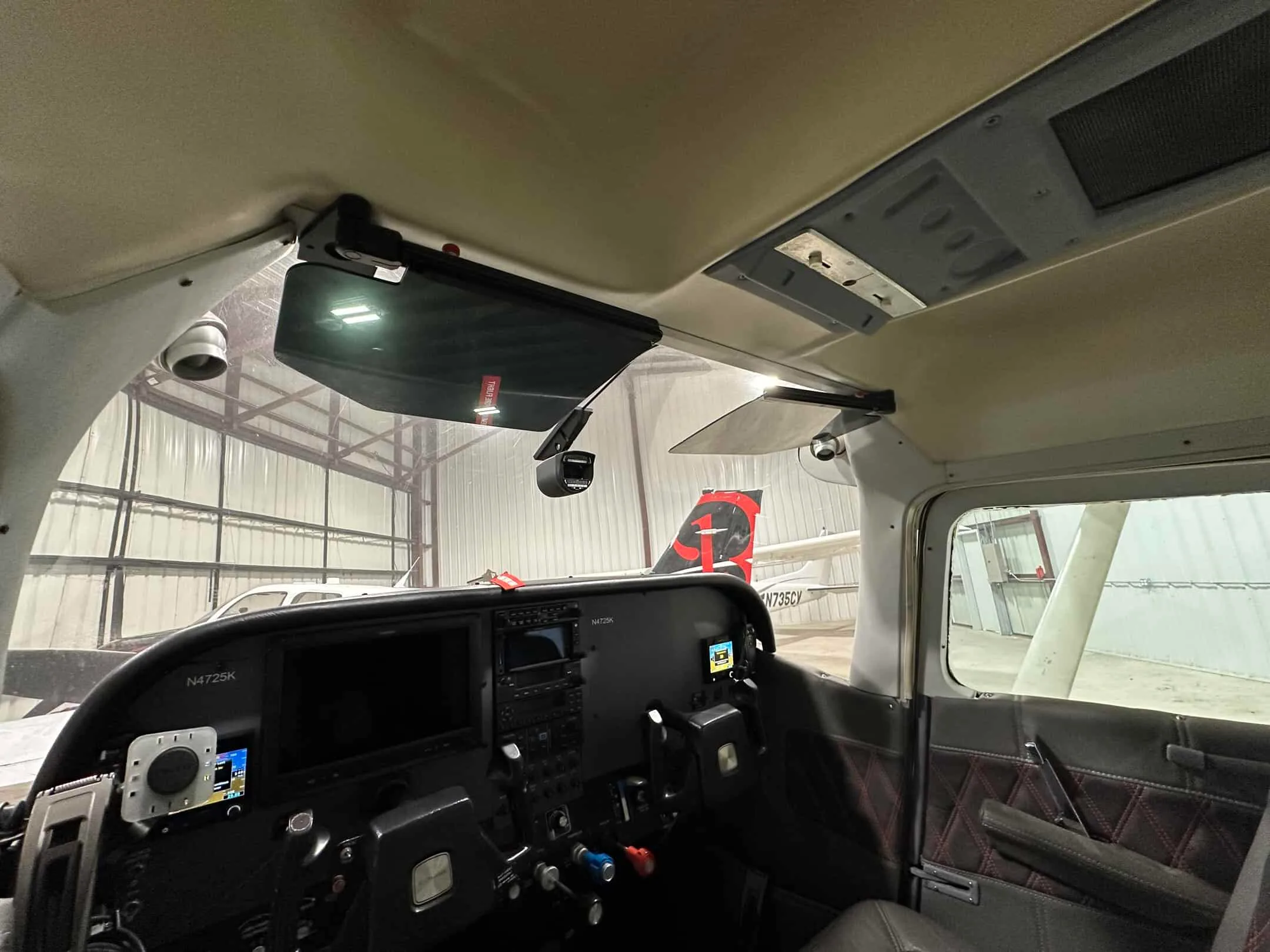 Cabin interior of a 1975 Cessna 182P.