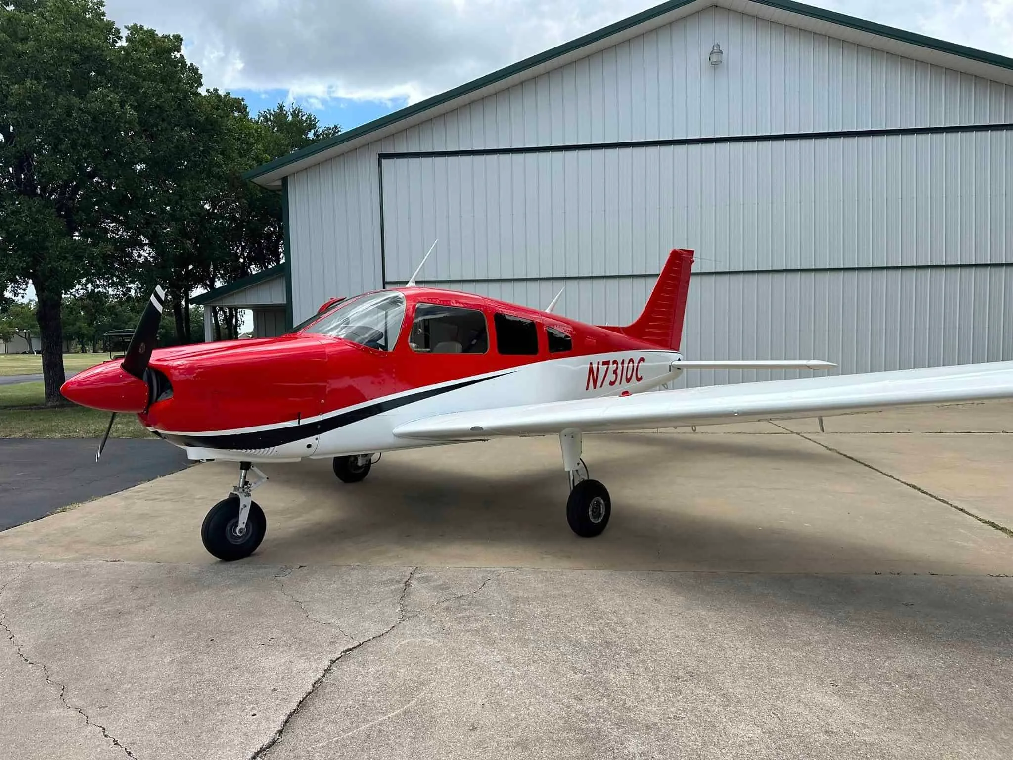 Exterior view of a 1975 Piper Archer.