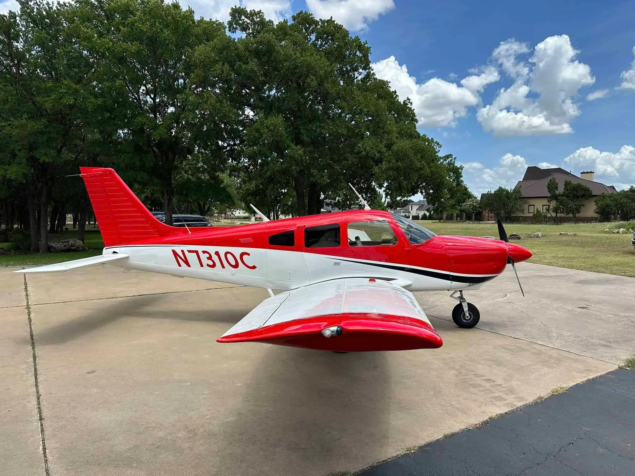 Exterior view of a 1975 Piper Archer.
