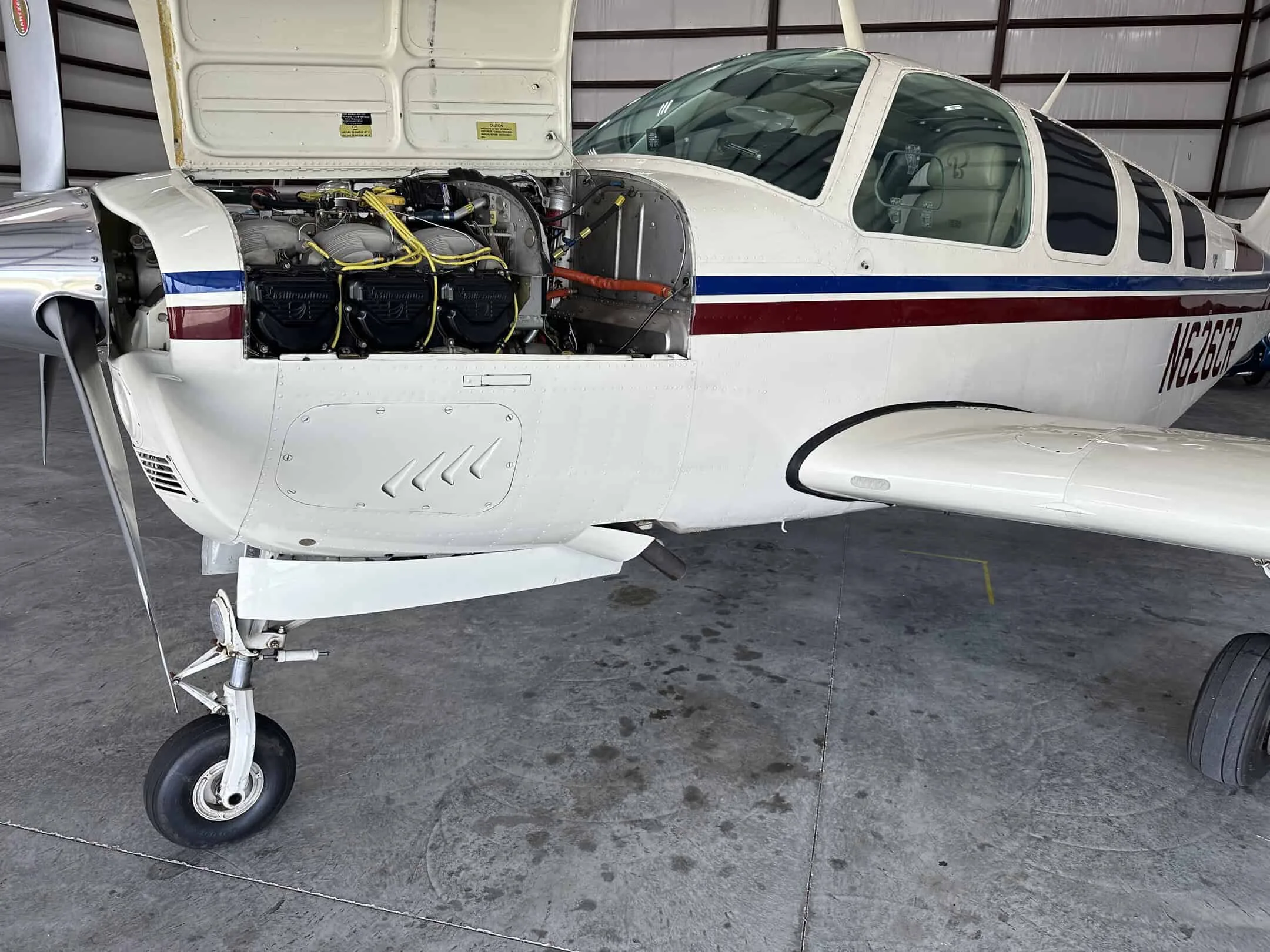 Exterior view of a 1978 Beechcraft A36.