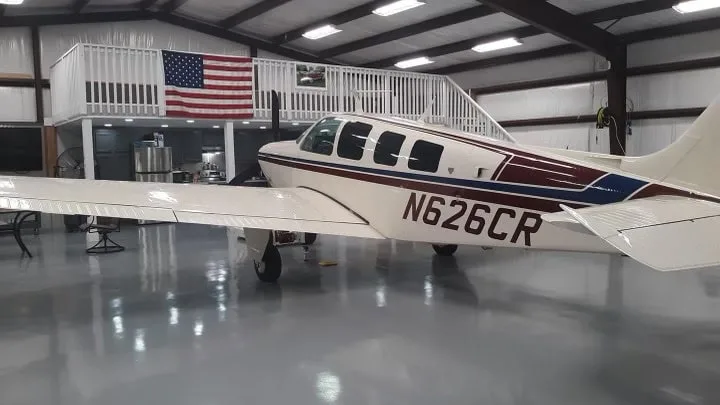Exterior view of a 1978 Beechcraft A36.