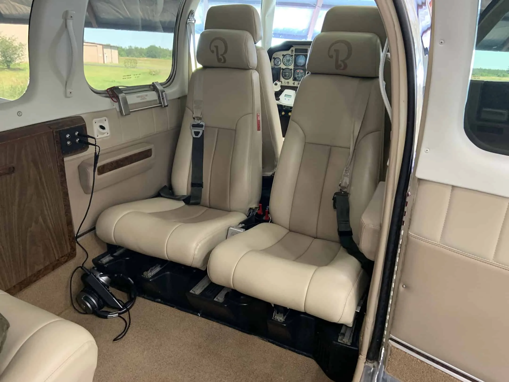 Cabin interior of a 1978 Beechcraft A36.
