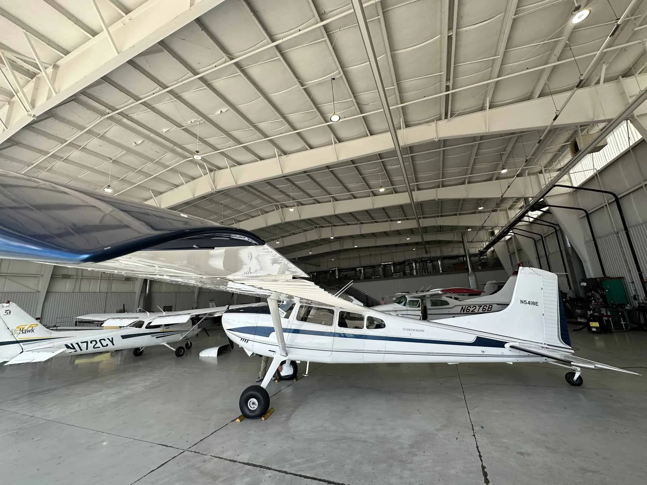 Exterior view of a 1979 Cessna 185F.