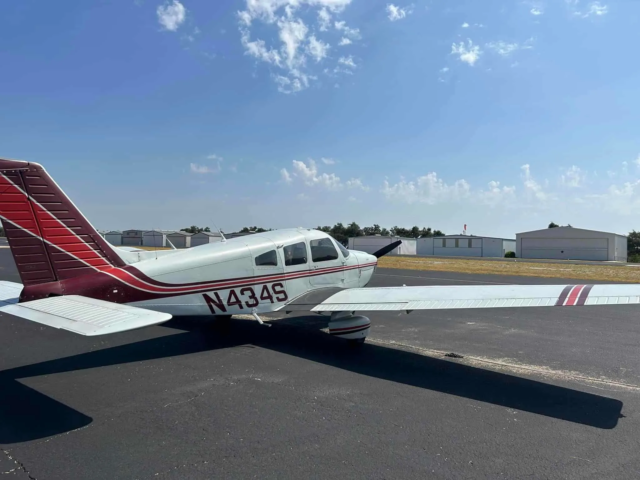 Exterior view of a 1981 Piper Archer.