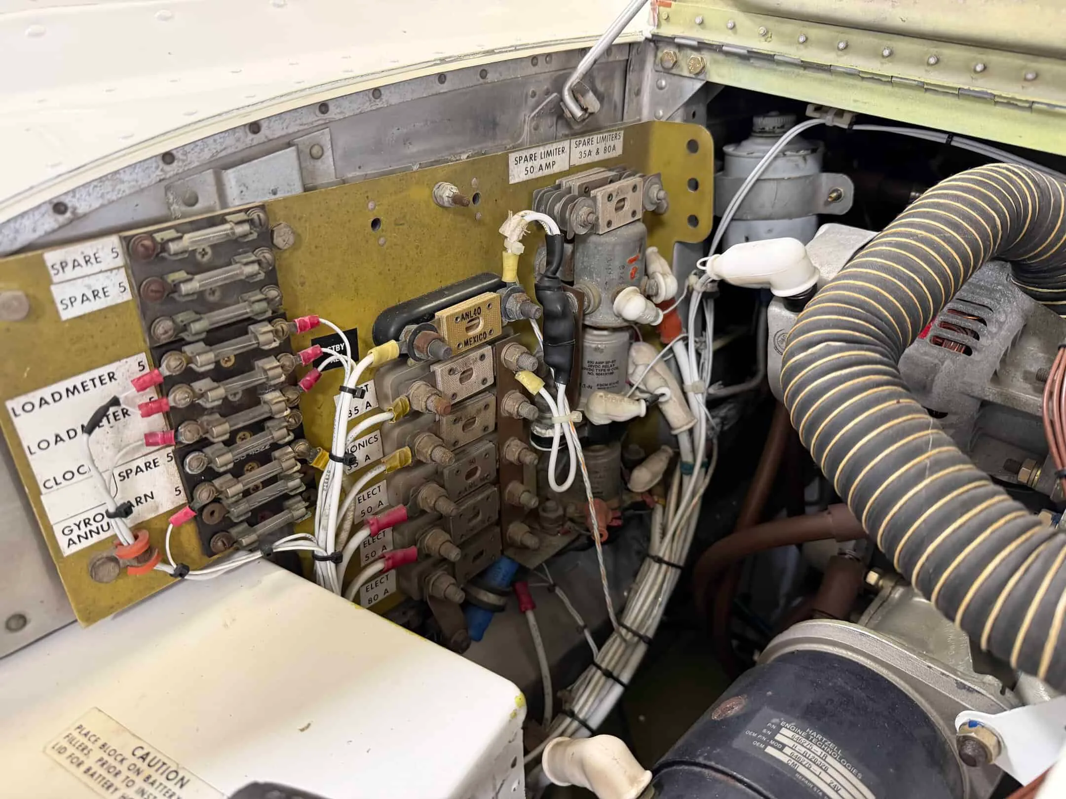 Cockpit and instrument panel of a 1984 Beech A36 Bonanza.