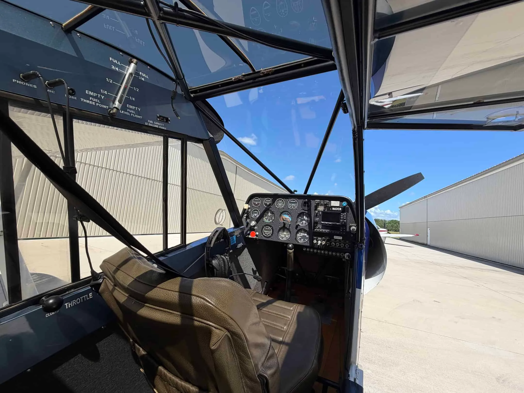 Cockpit and instrument panel of a 2005 CubCrafters Top Cub.