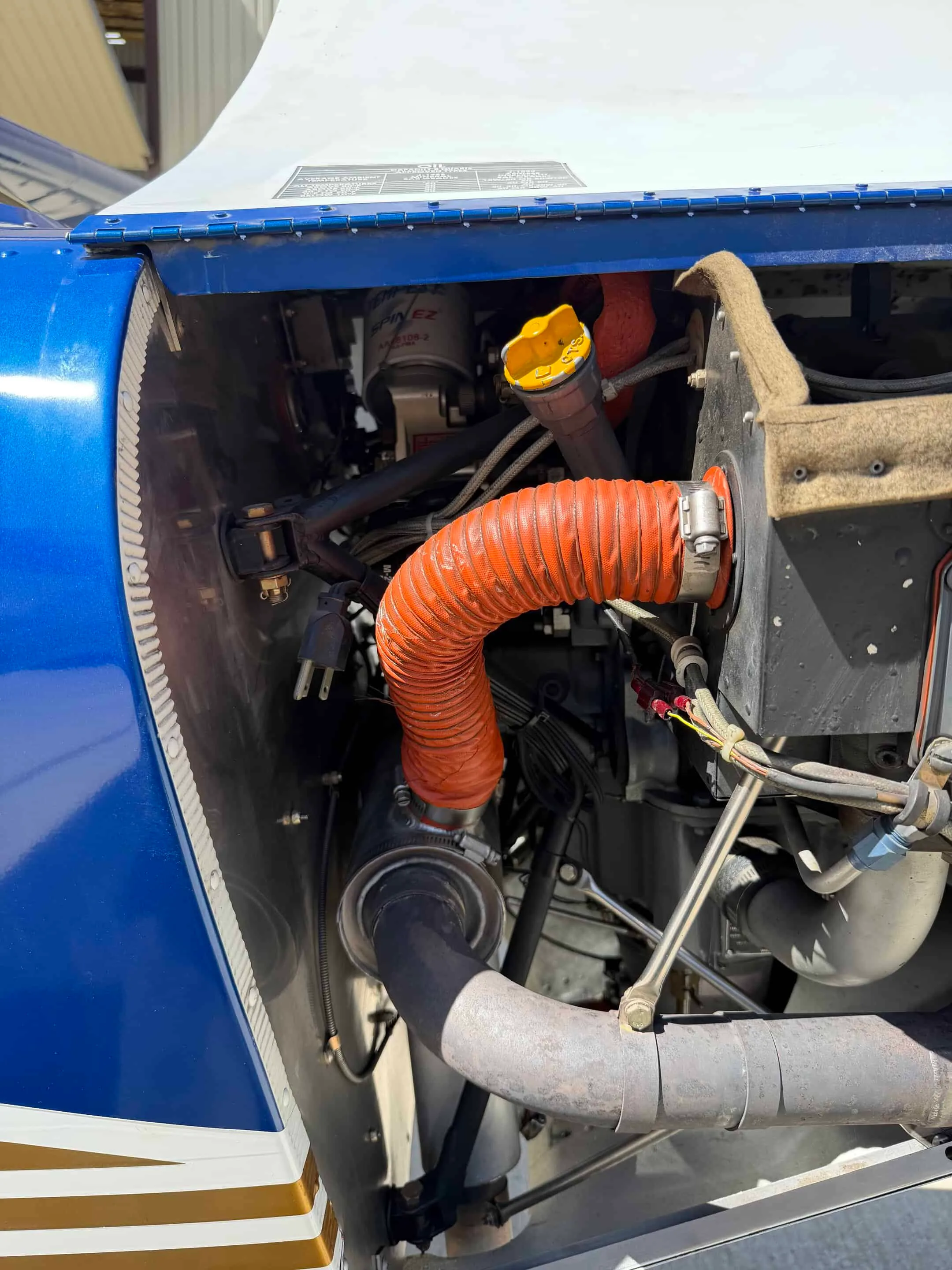 Engine detail of a 2005 CubCrafters Top Cub.