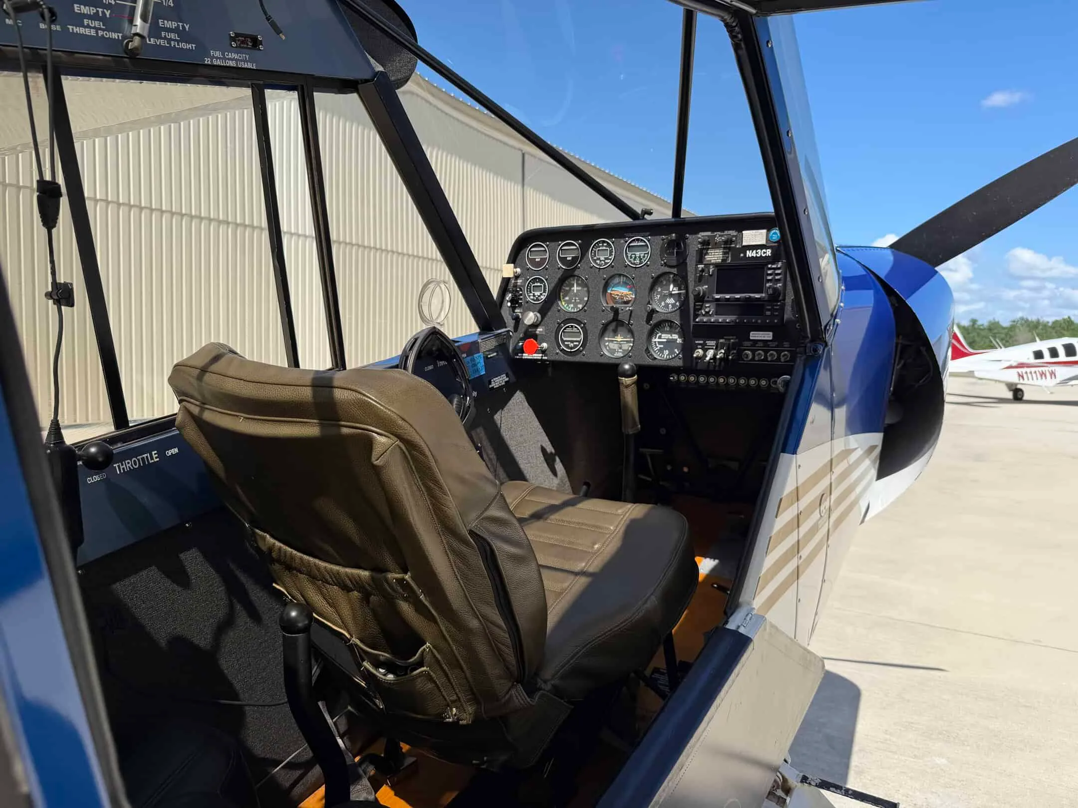 Cockpit and instrument panel of a 2005 CubCrafters Top Cub.