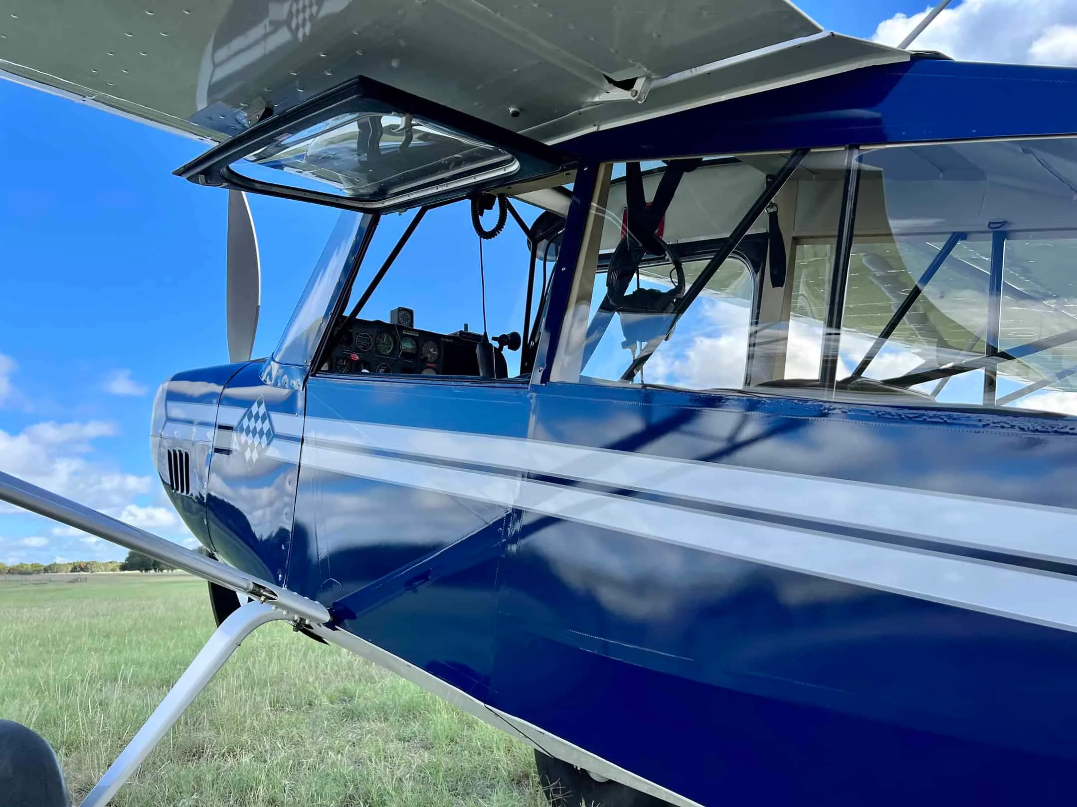 Cockpit and instrument panel of a 2008 American Champion Scout.