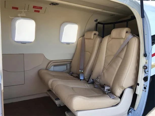 Cabin interior of a 2009 Socata TBM 850.