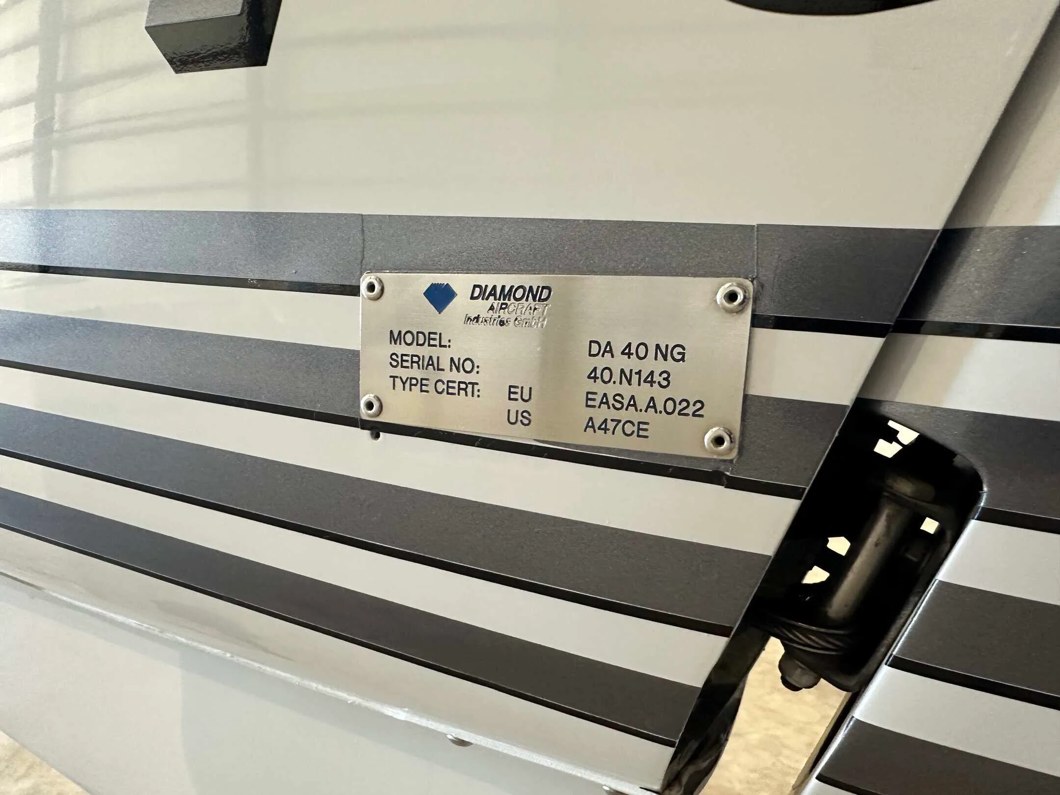 Engine detail of a 2014 Diamond DA40NG.
