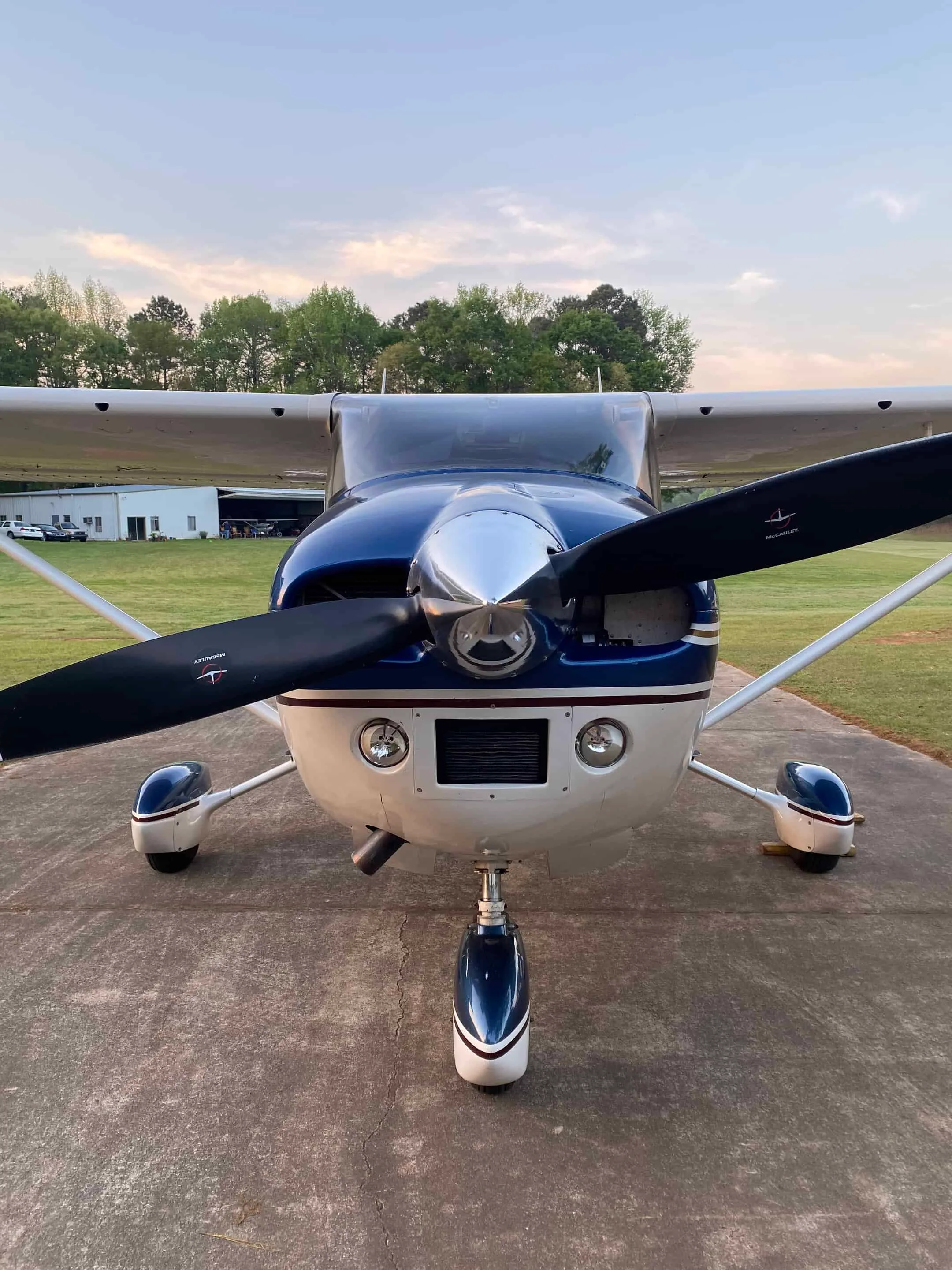 Exterior view of a 1975 Cessna C182P, N4691K.