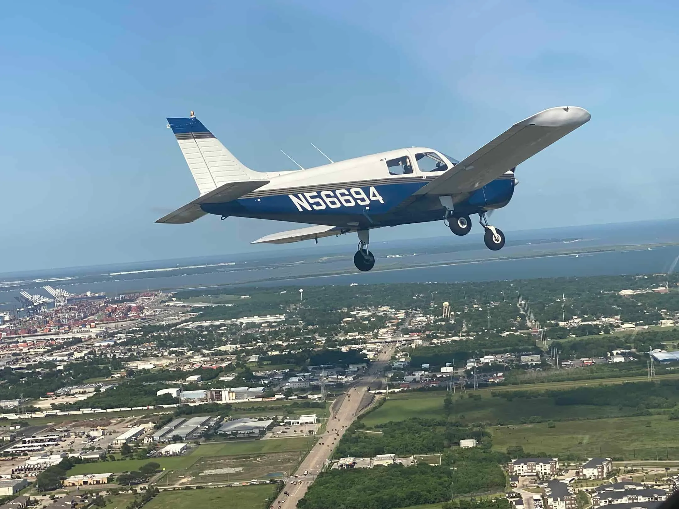 Exterior view of a Piper Cherokee 140.