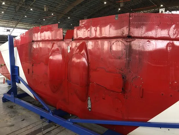 Engine detail of a 1990 Pilatus PC-9/A.