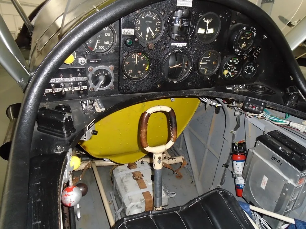 Cockpit and instrument panel of a 1952 Polikarpov PO-2 / CSS13.
