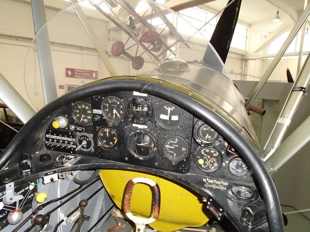 Cockpit and instrument panel of a 1952 Polikarpov PO-2 / CSS13.