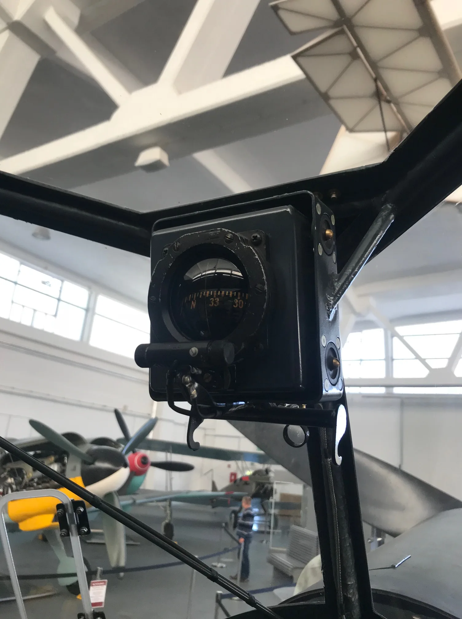 Cockpit and instrument panel of a 1944 Fieseler Fi 156 D-2 "Storch".