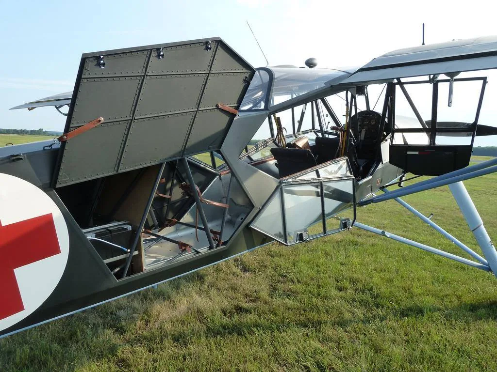 Exterior view of a 1944 Fieseler Fi 156 D-2 "Storch".