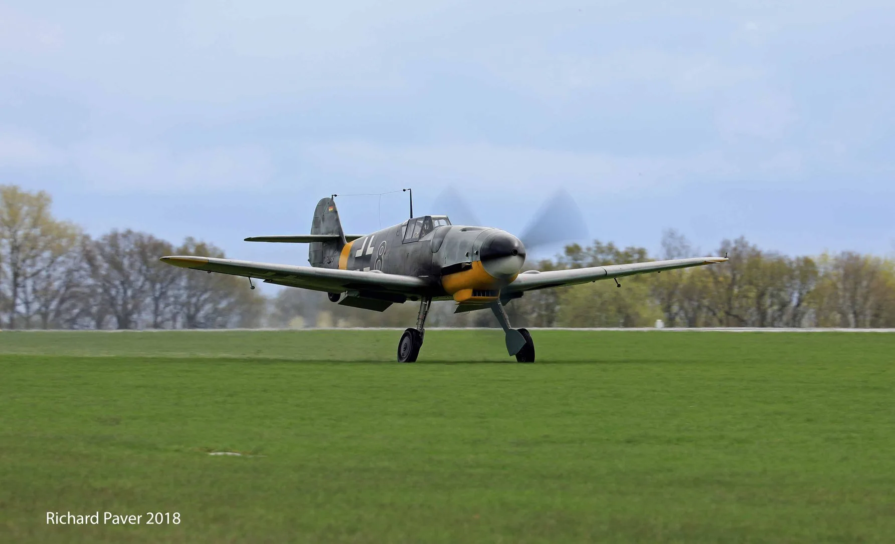 Exterior view of a 1943 Messerschmitt Bf-109, G-6.