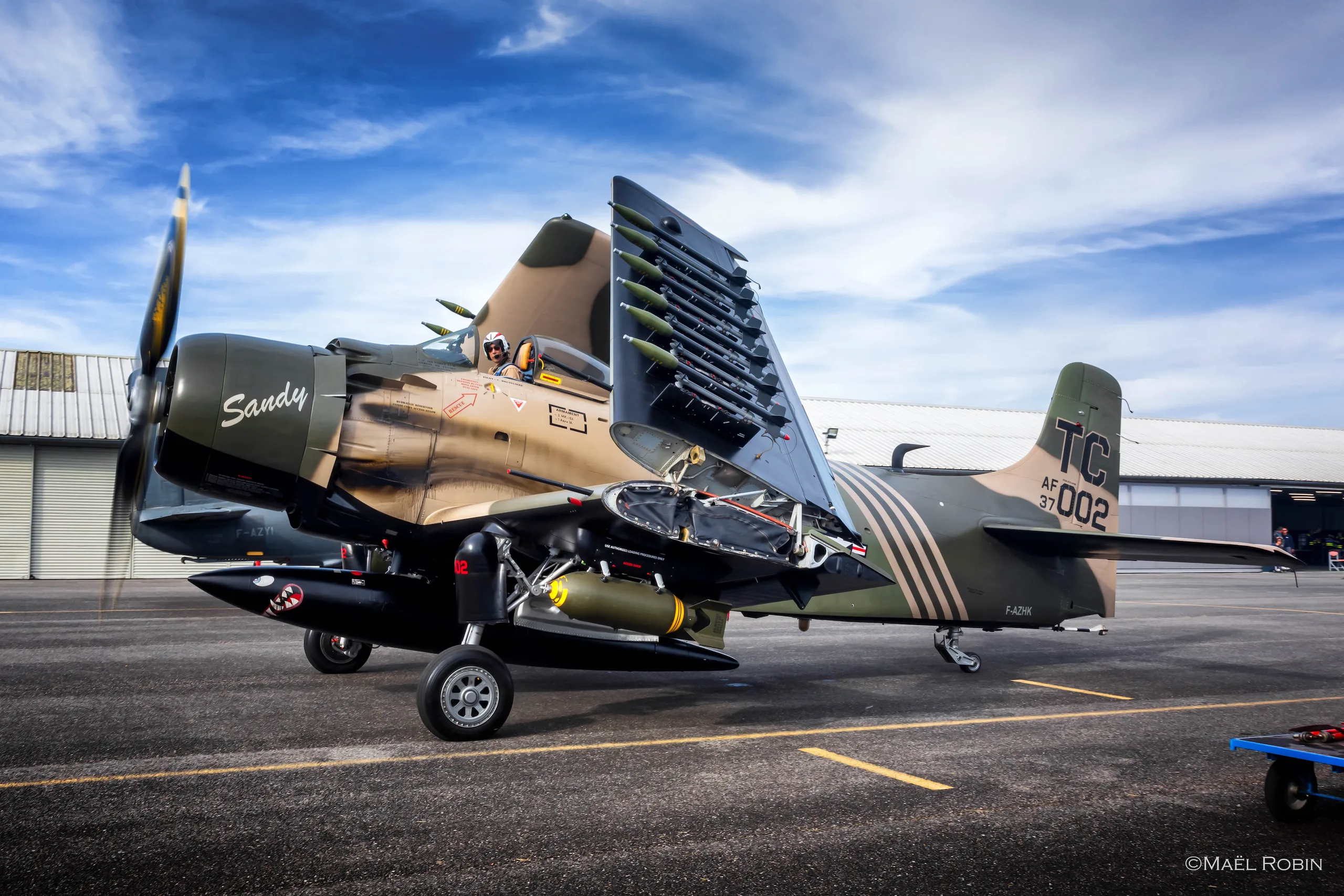 Exterior view of a 1951 Douglas AD-4 SKYRAIDER.