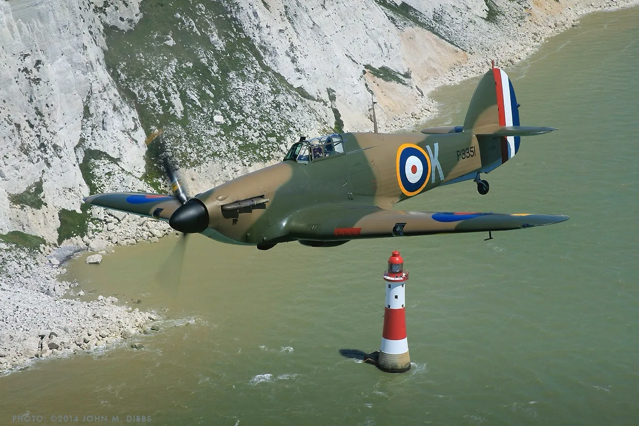 Marketing image of a 1940 Hawker Hurricane MK II A.