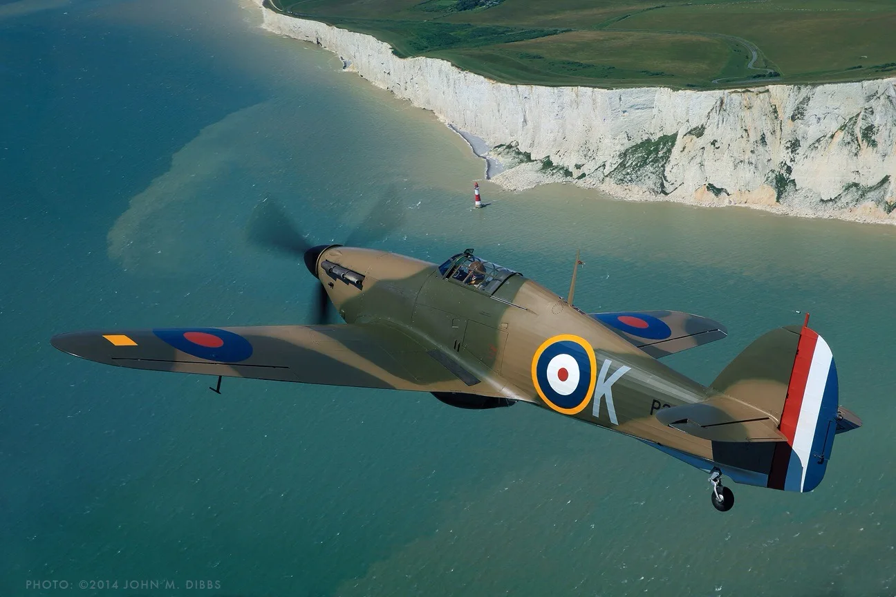 Marketing image of a 1940 Hawker Hurricane MK II A.