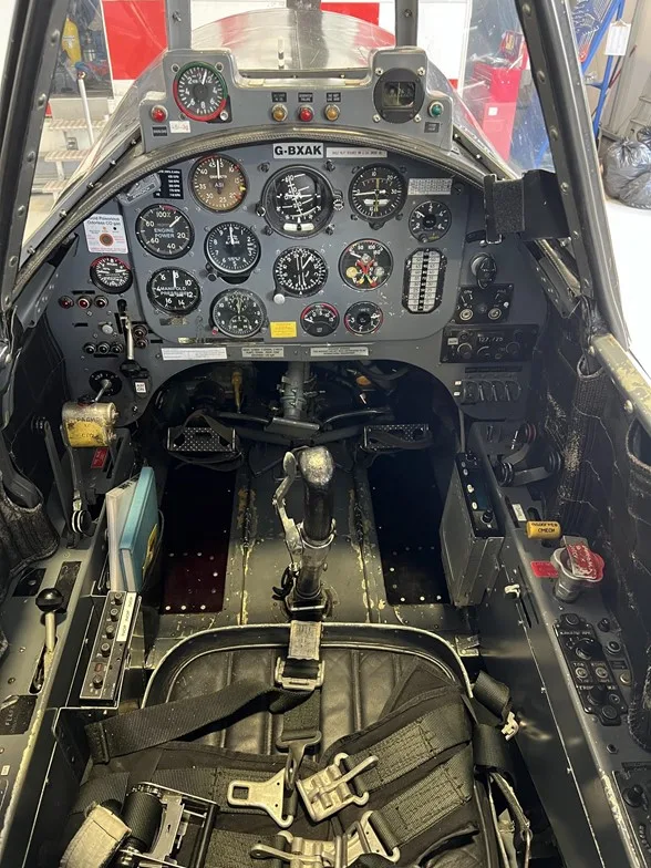 Cockpit and instrument panel of a 1981 Yakovlev Yak-52.