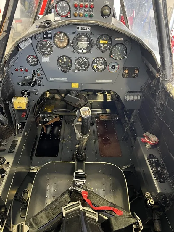 Cockpit and instrument panel of a 1981 Yakovlev Yak-52.