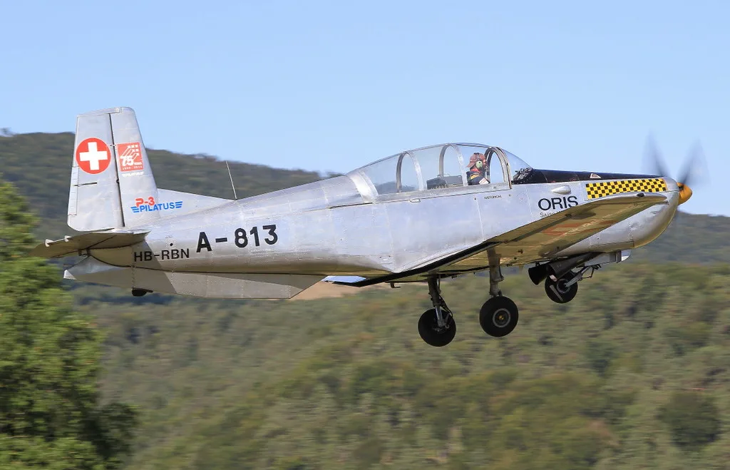Exterior view of a 1956 Pilatus, P3-03.
