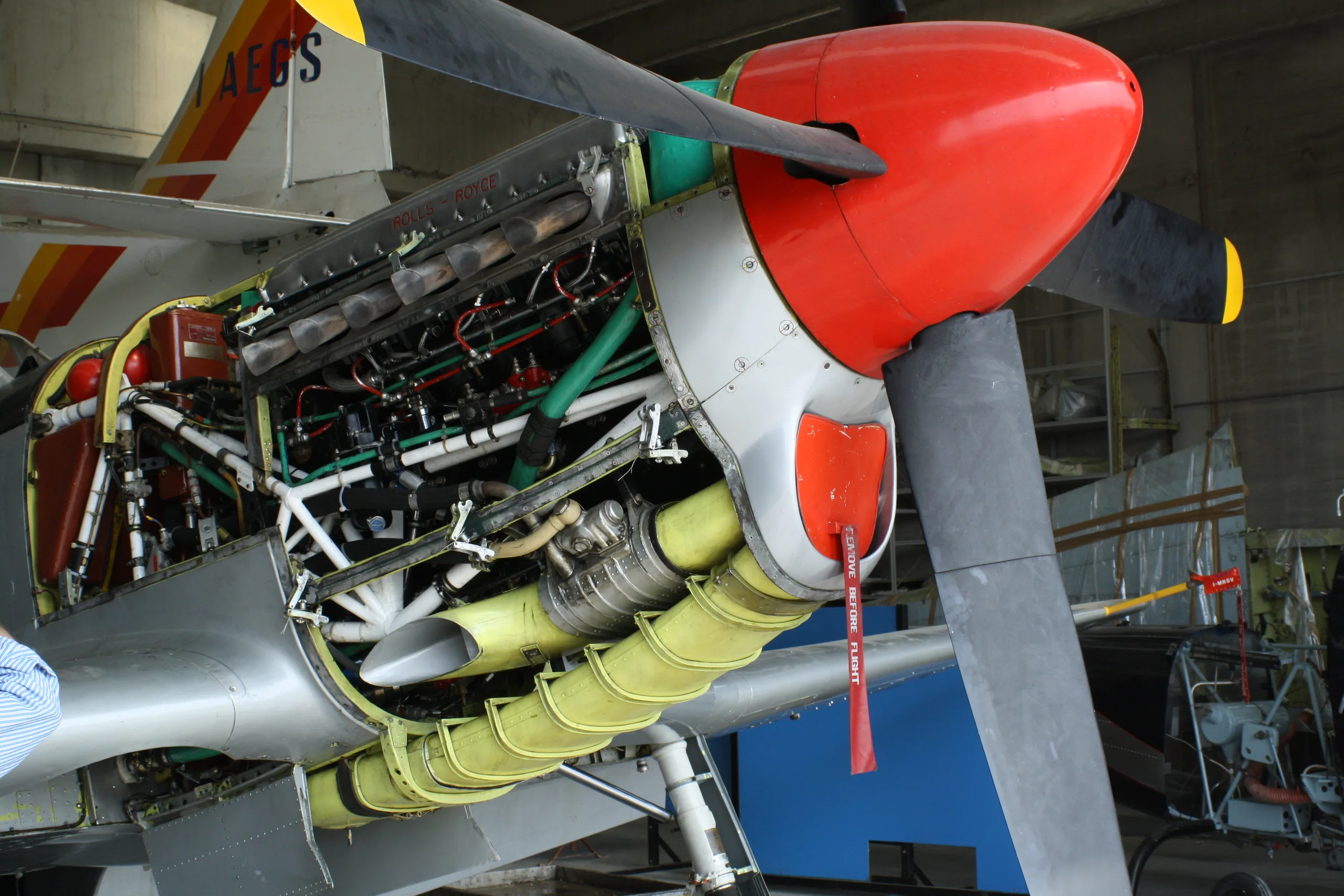 Engine detail of a 1951 Fiat.