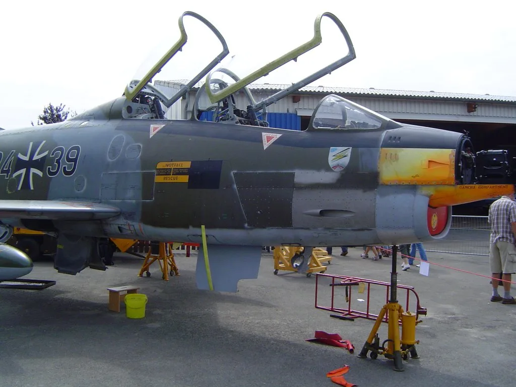 Exterior view of a 1963 FIAT G.91 / T.3.