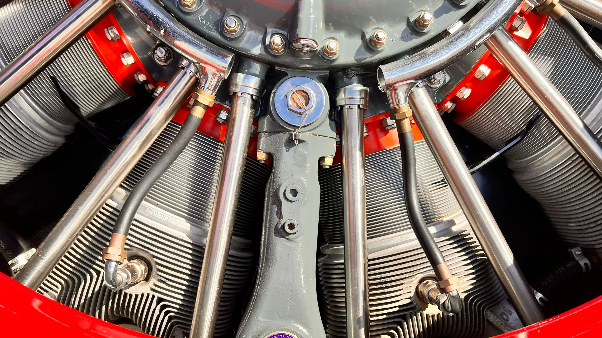 Engine detail of a 1943 North American.