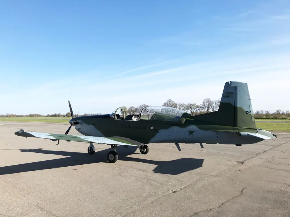 Exterior view of a 1978 Pilatus, PC-7.