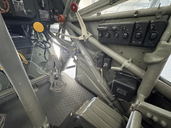 Cockpit and instrument panel of a 1943 Fieseler Fi-156 "Storch".