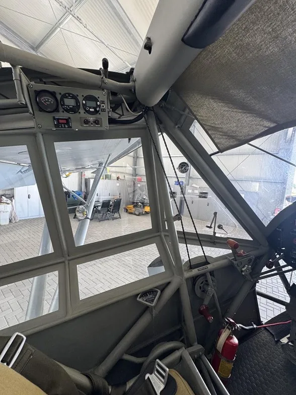 Cockpit and instrument panel of a 1943 Fieseler Fi-156 "Storch".